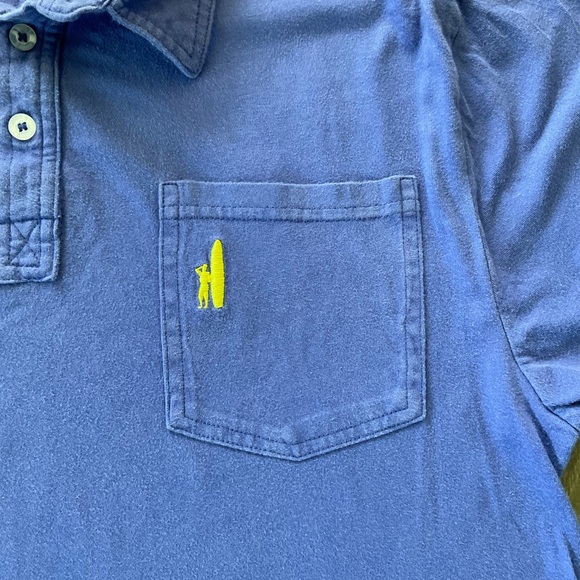 Johnnie O Polo Shirt 
Short Sleeve
Boys Size 14 Garment Dyed Blue - Picture 4 of 6